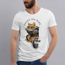 Футболка чоловіча "Enjoy Ride Cat"