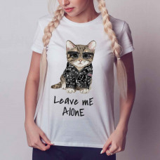 Футболка жіноча "leave me alone"