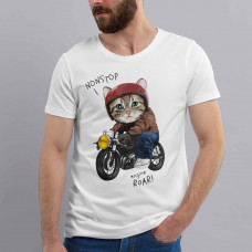 Футболка чоловіча "Rding Motorcycle Cat"