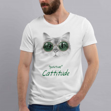 Футболка чоловіча "In Green Positive Cat"